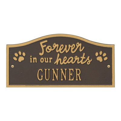 Forever In Our Hearts Bronze Pet Wall Plaque